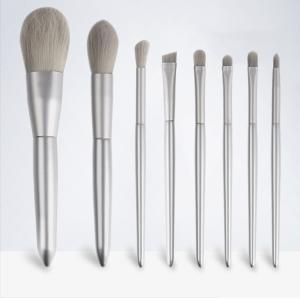 Wholesale Cosmetics Tool Vegan Makeup Brushes OEM Logo Gray Straight Design 0.2kg from china suppliers