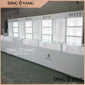 Wholesale Beauty Simplicity Glossy White Jewelry Showcase Lights Installed Locks Installed from china suppliers