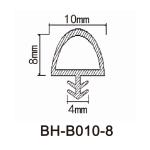 Anti Collision Wooden Door Seal Strip Middle Groove Type Heightened D Shape 10