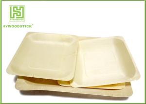 Wholesale 3.5 Inch Wooden Biodegradable Plates , Small Square Dinner Plates For Dessert from china suppliers