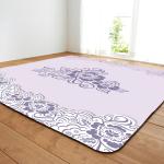 Painted Flower Polyester Bedroom Floor Carpets 6x9 Rug Under Dining Table