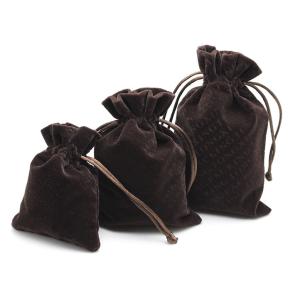 Wholesale Luxury Suede Drawstring Jewelry Pouch Pantone Color With Embroidery Logo from china suppliers