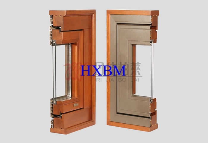 Villa Use Resistant Aluminum Clad Wood Windows 6063 -T5 Aluminum Profile ROTO Hardware