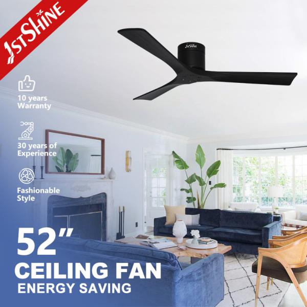 Low Ceiling 3-Speed Ceiling Fan with 3 Solid Wood Blades and 60W Power Electric
