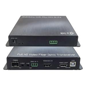 Wholesale RS232 BIDI Audio 2.97Gbps HDMI KVM Over Fiber Extenders from china suppliers
