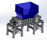90KW Kitchen Waste Shredder Machine Double Motor Drived RGD1200