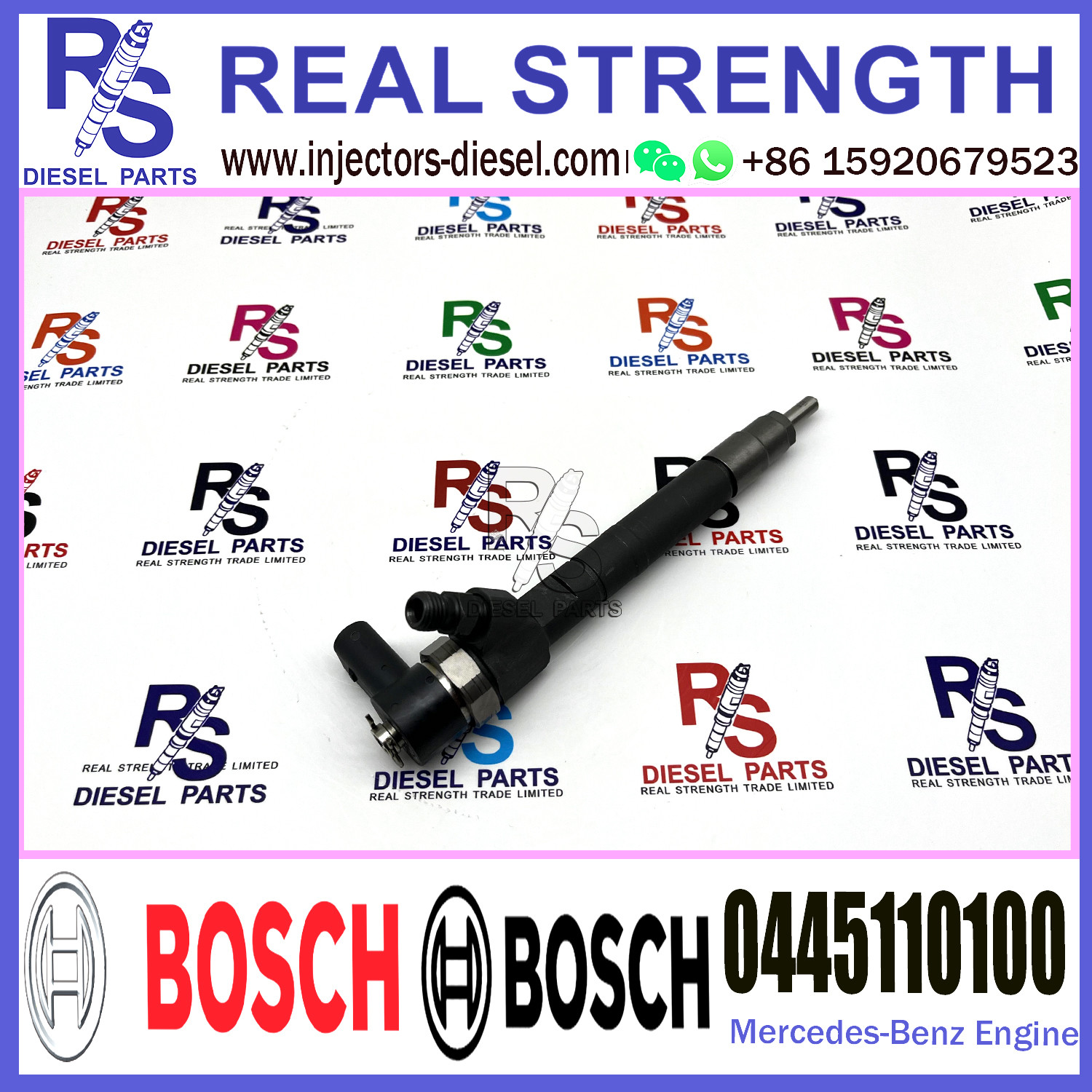 Diesel Fuel Common Rail Injector 0445110100 0986435071 For Mercedes-Benz 2.2CDi/2.7CDi Engine