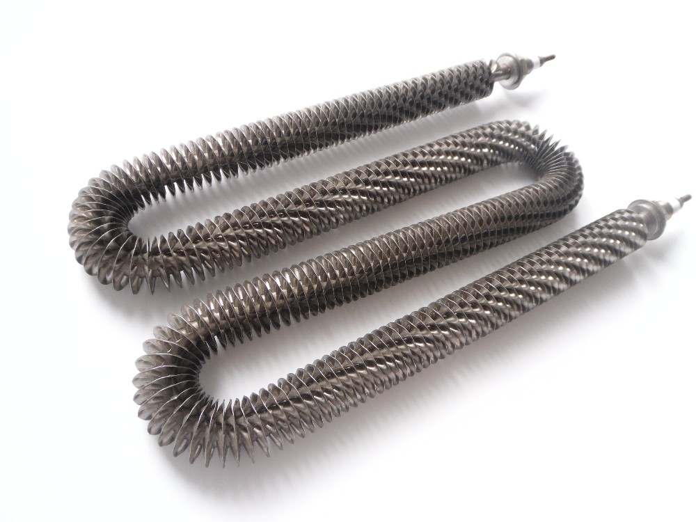 Stainless Steel Electric Finned Tubular Heater For Drying / Heat Treating
