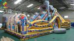 Cartoon Inflatable Play Park For Toddlers / Indoor Inflatable Theme Park