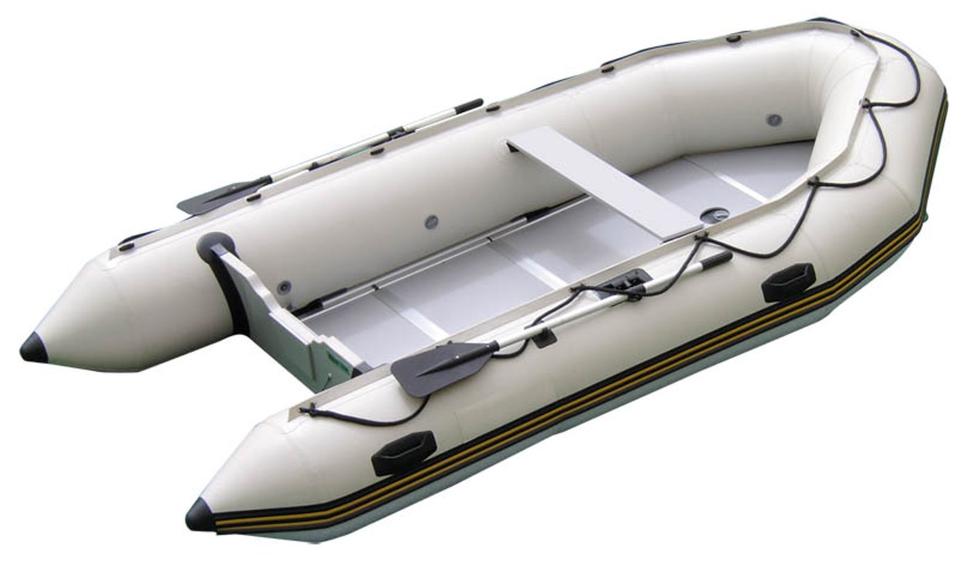 Wider Bow Inflatable Fishing Pontoon Boats , Small Pontoon Boats 380 Cm OEM Accepted