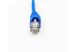 Blue FTP Cat6A Cable , Customized Length 4 Pair Twisted Shielded Cable