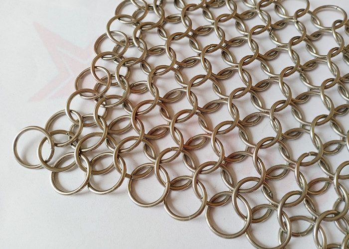 2.0x20mm Chainmail Wire Mesh Drapery Stainless Steel For Space Division Curtain