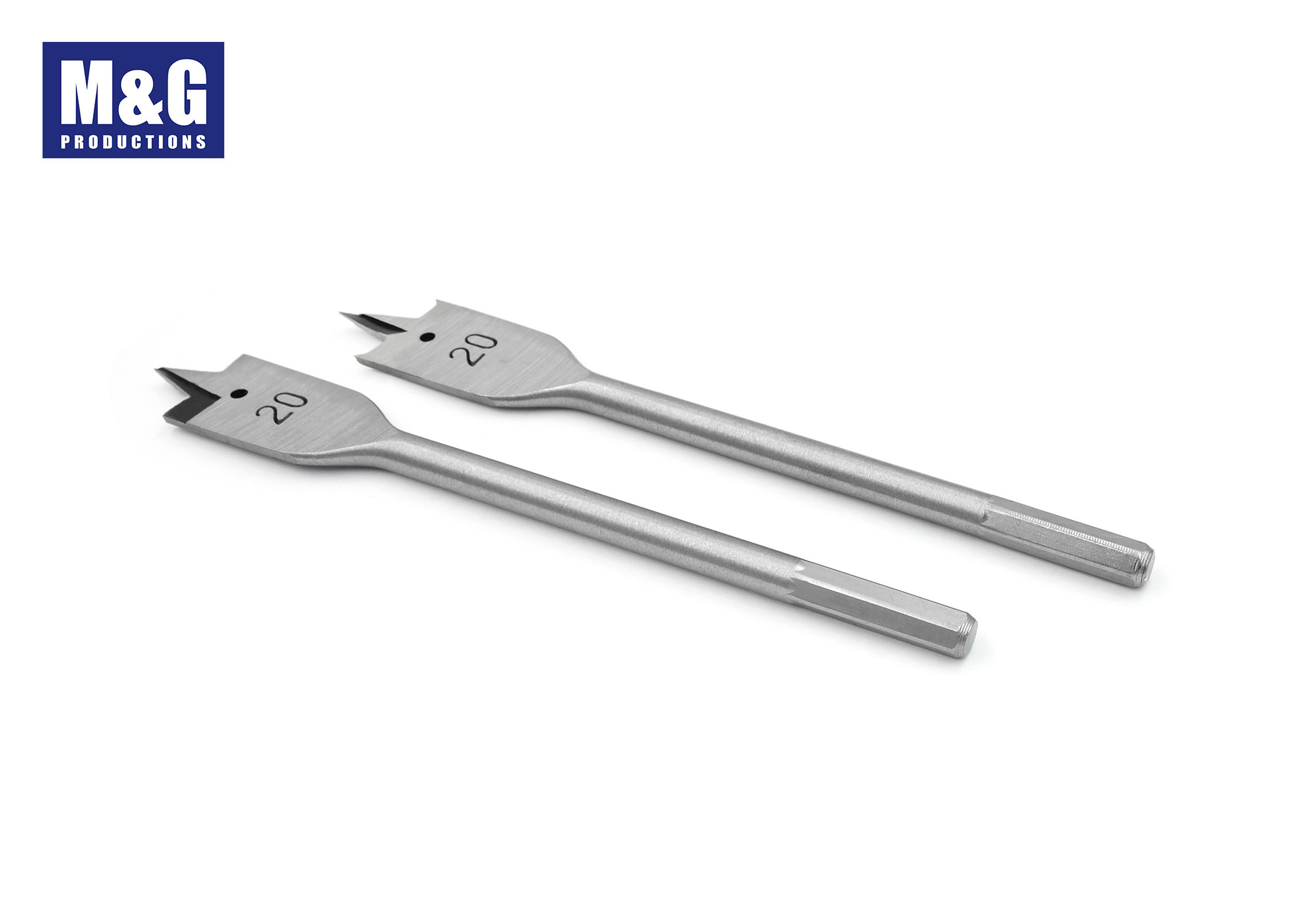 High Precision Jobber Drill Bit Hex Shank Flat Spade Wood Drill Bits With Heat Treatment