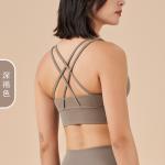 DOUBLE-SIDED BRUSHED CROSS BACK SPORTS UNDERWEAR SHOCK-PROOF PUSH-UP YOGA SPORTS