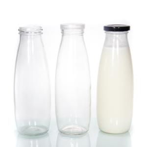 Wholesale Glass Sauce 200ml 250ml Juice Milk Bottle With Screw Lid ODM from china suppliers