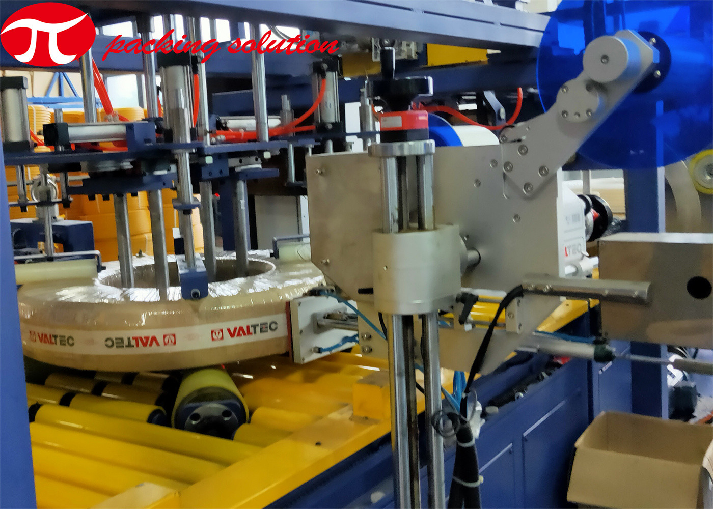 PVC Pipe Packing Machine Horizontal 500mm OD HMI Screen Operation With Conveyor