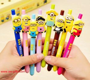 Wholesale Cute Korean Stationery Small Yellow People Gel Pen Kawaii Creative Colored Pens School from china suppliers
