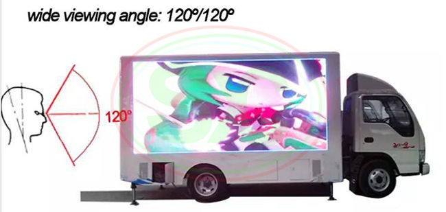 Outdoor Mobile Truck LED Display , Rental Led Mobile Screen P4 5 Years Warranty