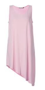 Wholesale Sweet Pink Color Sleeveless Womens Casual Summer Dresses With Asymmetrical Hem from china suppliers
