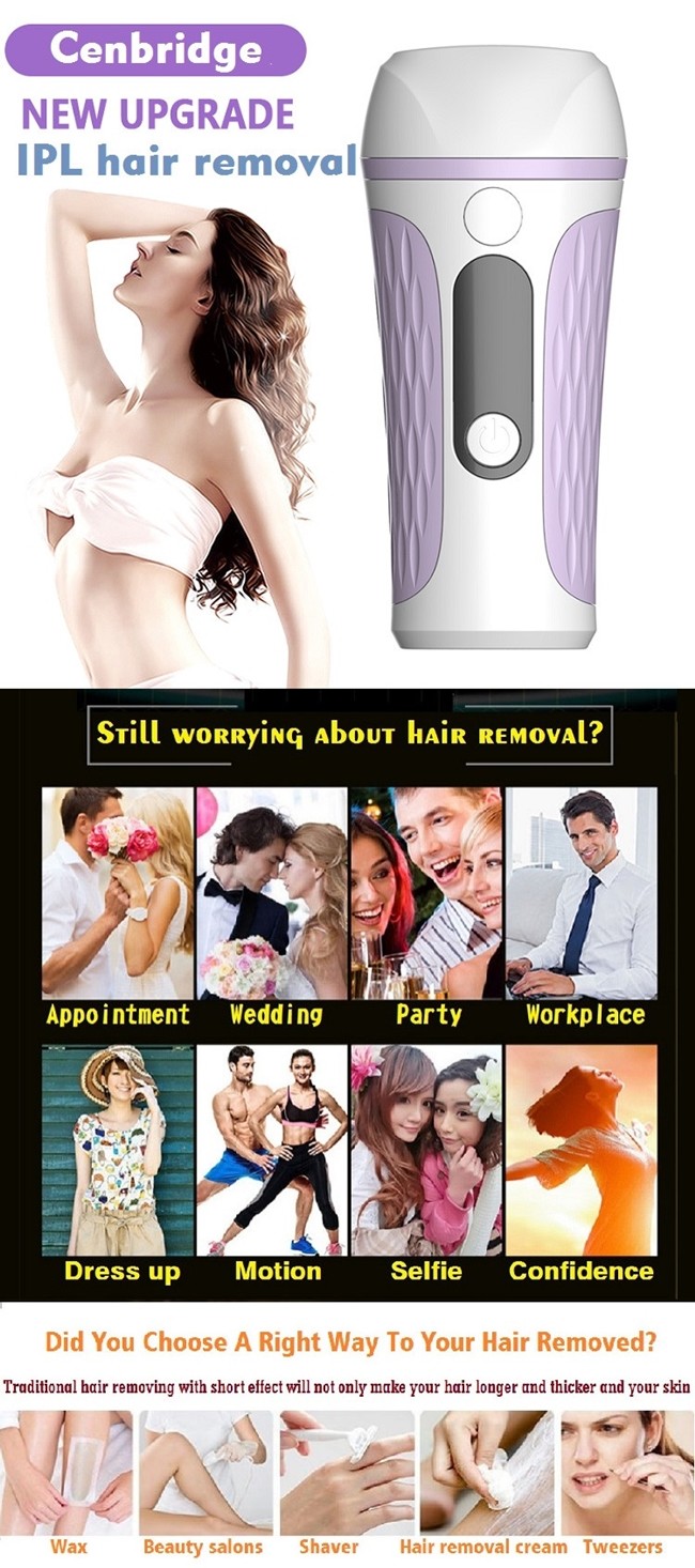 FCC Purple Pink HR SR 100V 240V IPL Laser Handset