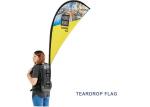 Rectangle Shape Aluminum Backpack Flags , Human Street Walking Personalized