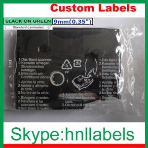Wholesale Black on Green Label Tape Compatible Brother TZ-721 TZe-721 9mm*8m for P-Touch from china suppliers