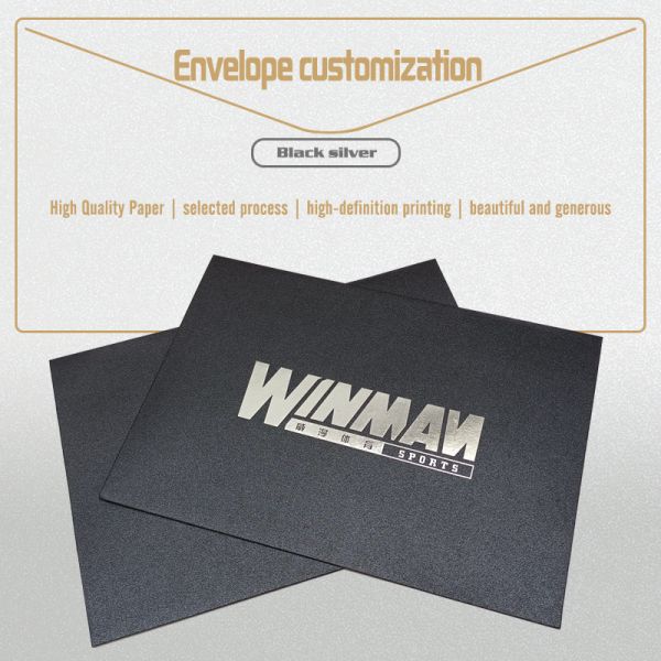 Black Envelope Certificate Holder Hot Silver Card Envelope For Awards And Diplomas