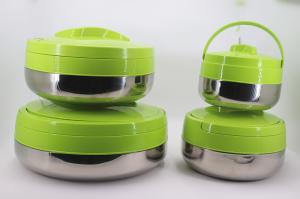 Wholesale Office Stainless Steel Lunch Box Keep Warm Wtih Green Cover 2L - 10L Capacity from china suppliers