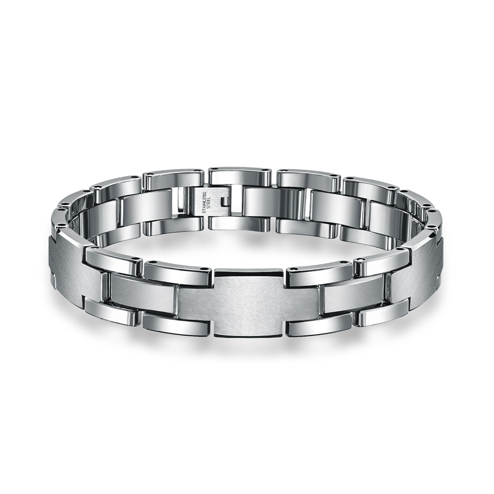 Luxury and Unique Flower Men Stainless Steel Watch Chain Bracelet
