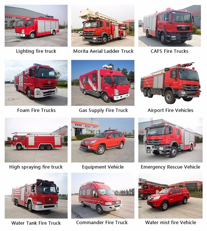 265Kg Six Seats 6x4 Drive Fire Equipment Truck which Loaded 168 Sets Fire Equipment