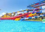 Fiberglass Big Water Slides Water Park Equipment Corrosion Resistance