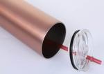 20oz Kitchen Household Items Skinny Insulated Tumbler Cups With Colored Straw