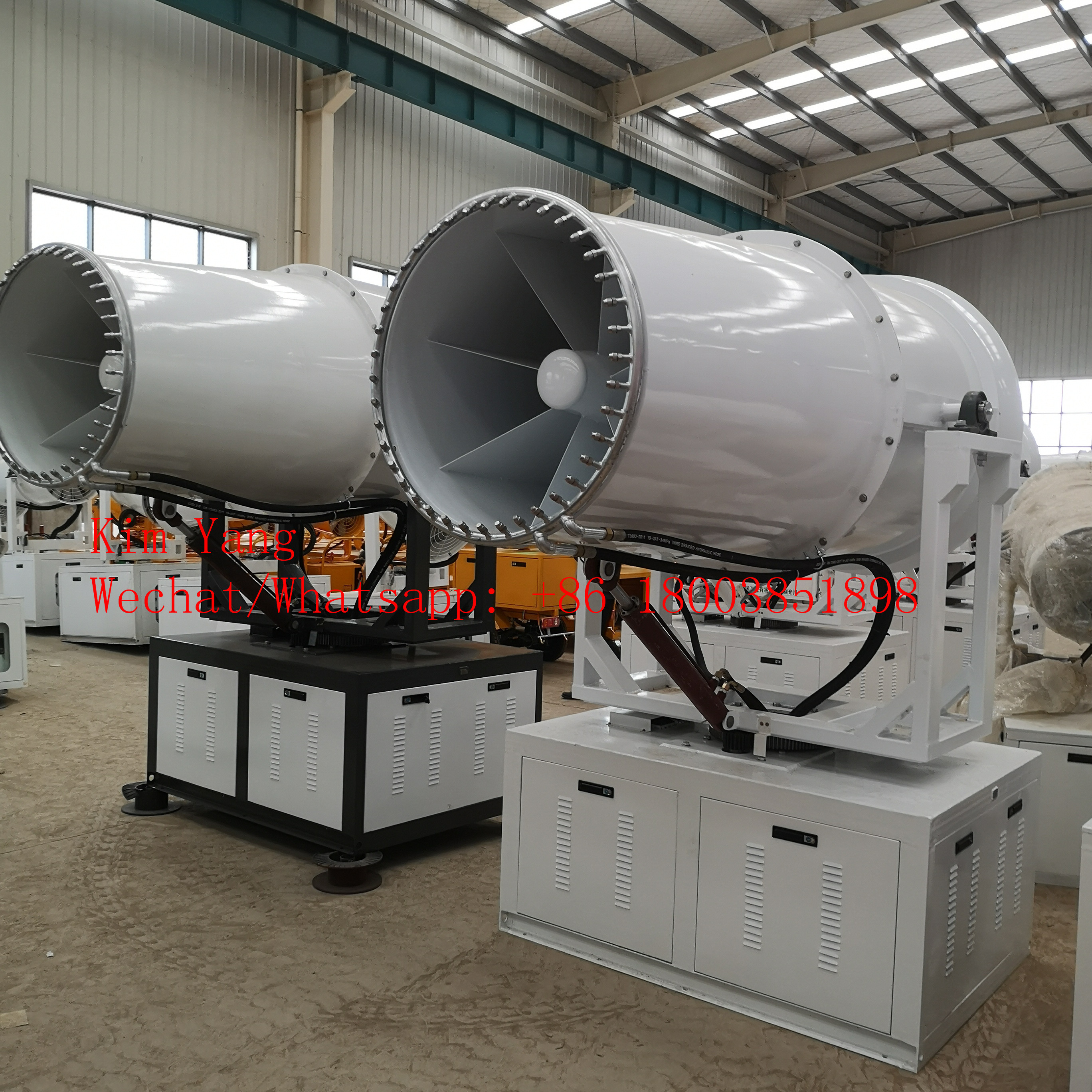 Trolley mounted fog cannon waste water evaporation system with pump for environmental protection