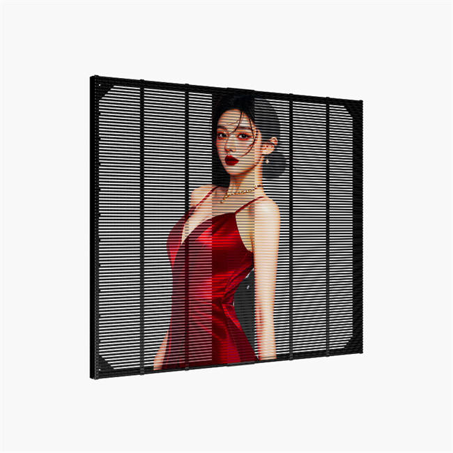Outdoor Transparent LED Mesh Display – Waterproof Full Color Grille Screen