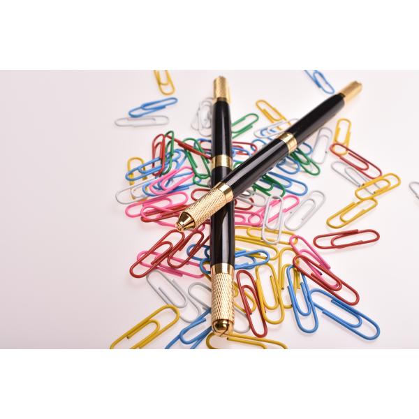 Cool Black Two Heads Multifunction Microblading Manual Pen Metal Hand Tool