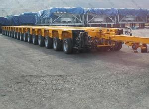 Wholesale 18 Axle Hydraulic Steering Modular Trailer For Big Excavator Transport from china suppliers
