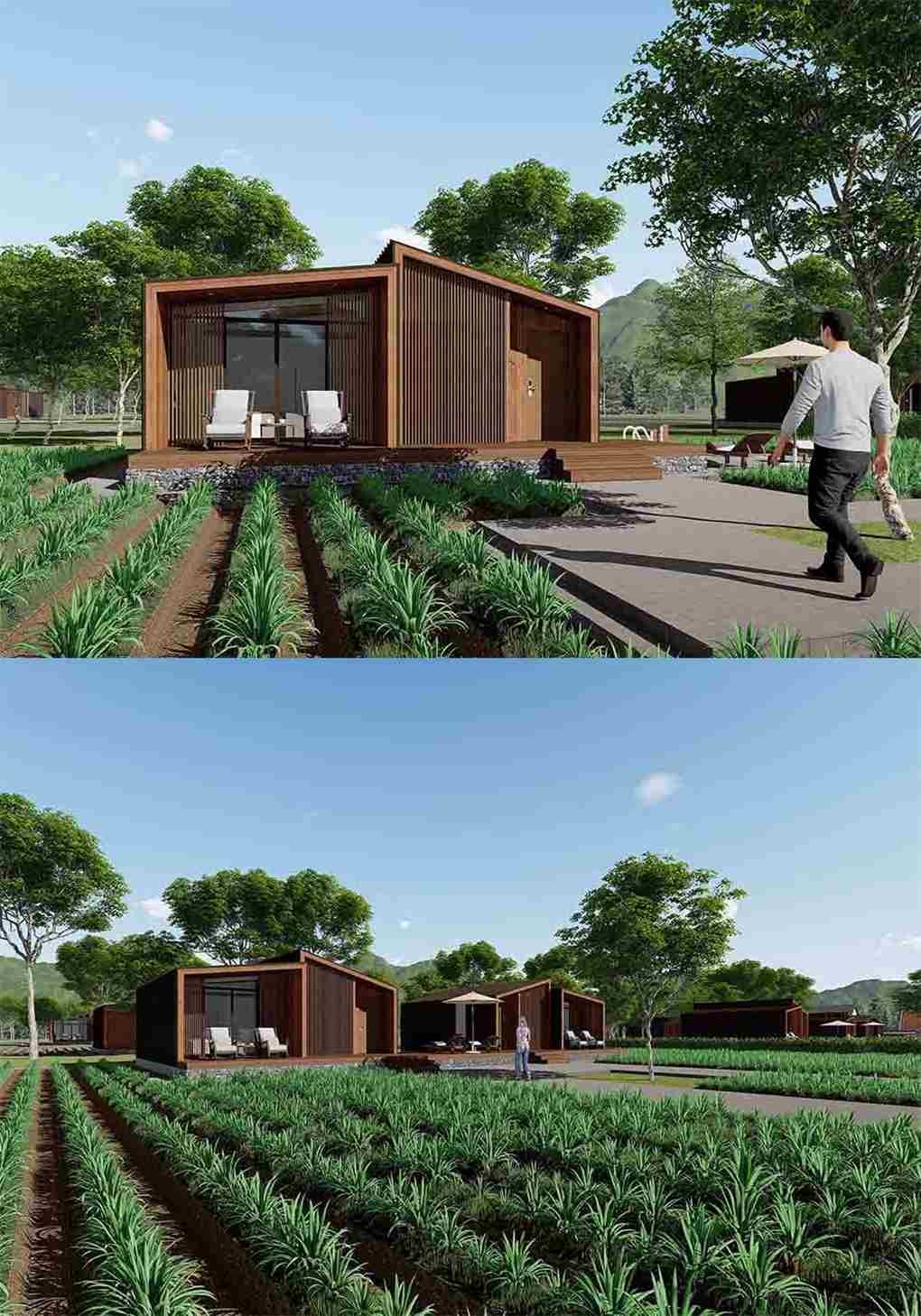 Fashion Luxury Prefab House Up To Date Folding Prefab House With Wooden Tree House