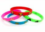 Filled Color / Size Custom Silicone Bracelets , Debossed Silicone Bracelets