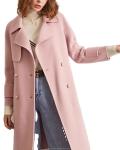 Wool Blend Peacoat Double-Breasted High Quality Trench Coat Women Long Coats for