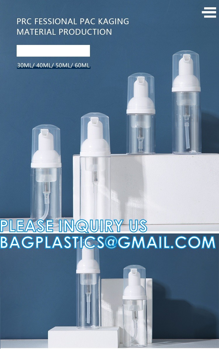 Foaming Dispenser Bottle, Travel Spray Bottle Container Cosmetics Bottle Transparent Dry Powder Spray Bottle