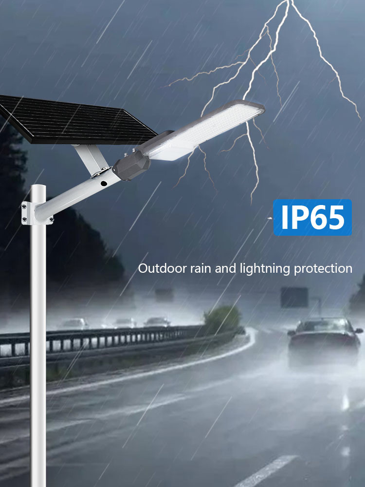 KCD Led Solar Street Light Complete Set Solar Street Light External LiFePo4 Lithium Battery Under The Solar Panel