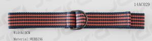 Wholesale Navy / Orange Cool Web Belts With Mixed Colors / Double D Rings Buckles 3cm Width from china suppliers