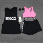 Womens Yoga Sets Five 5 Pieces Set Training Sports Sets Female Workout Clothes