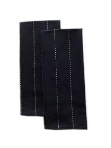 Wholesale Yarn Dyed Kitchen Towel Black with White Strip 16x28inch from china suppliers