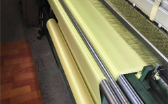 Yellow Kevlar Fire Resistant Fabric Anti Cut 1414 Aramid Woven Cloth For Car