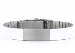 Dual Color Laser Engraved Silicone Bracelets 220*15mm Size Logo Customized
