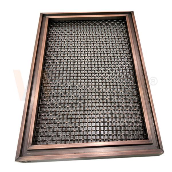 Yellow Bronze Stainless Steel Decorative Wire Mesh AISI 201 304 316 Architectura