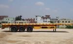 28T Landing Gear Flatbed Truck Trailer , Low Bed Semi Trailer 3 Axle