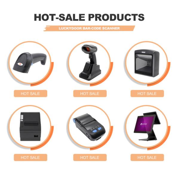 Luckydoor High Quality 1D 2D QR CODE PDF417 Hands Free Platform POS Omnidirectional Desktop Barcode Scanner