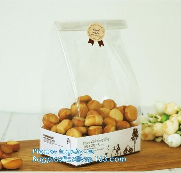 zipper. ziplock, Custom printed paper bread bags use for food packaging,Open Top Kraft Paper Laminated Foil Lined Flat B